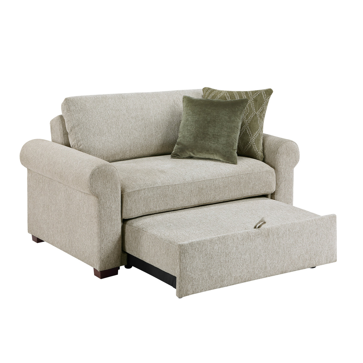 8548-215ACLA4* (2)CONVERTIBLE CHAIR AND HALF WITH PULL-OUT BED, CLICK MOTION BACK AND TWO ROLL ARMS from Homelegance - Luna Furniture