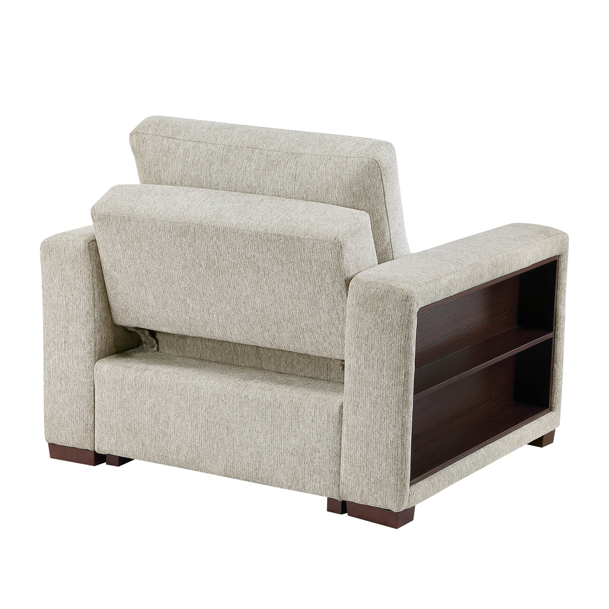 8548-2ACCLA2* (2)CONVERTIBLE CHAIR WITH PULL-OUT BED, CLICK MOTION BACK, TWO ARMS WITH SHELVES AND CHARGING PORTS from Homelegance - Luna Furniture