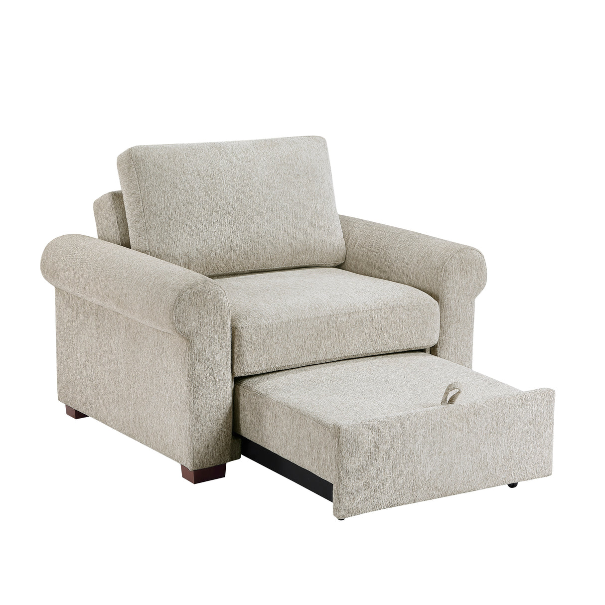 8548-2ACCLA4* (2)CONVERTIBLE CHAIR WITH PULL-OUT BED, CLICK MOTION BACK AND TWO ROLL ARMS from Homelegance - Luna Furniture