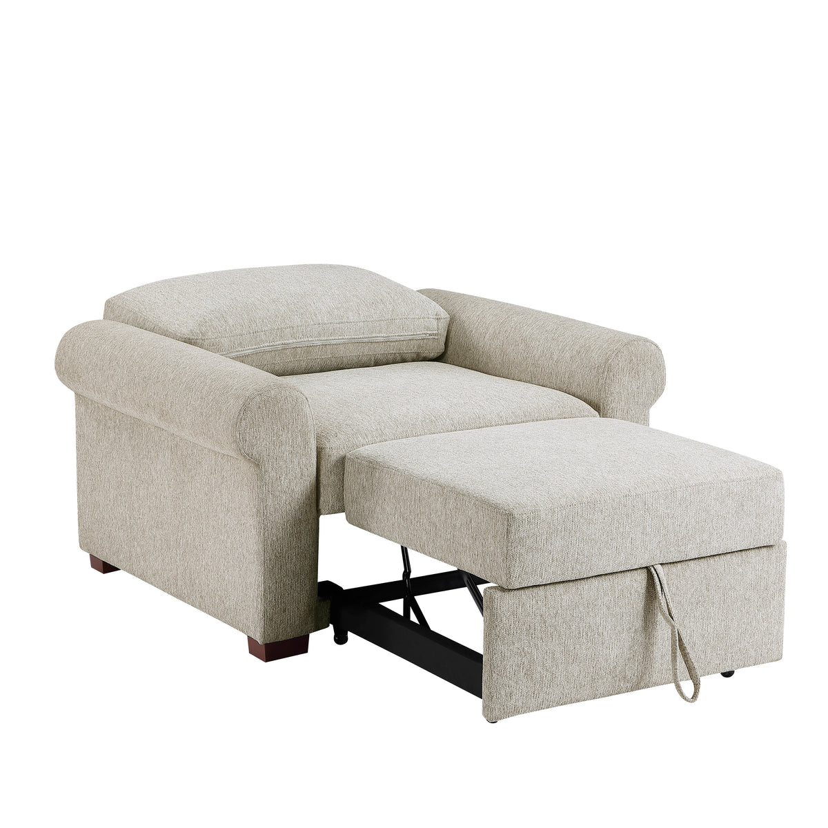 8548-2ACCLA4* (2)CONVERTIBLE CHAIR WITH PULL-OUT BED, CLICK MOTION BACK AND TWO ROLL ARMS from Homelegance - Luna Furniture