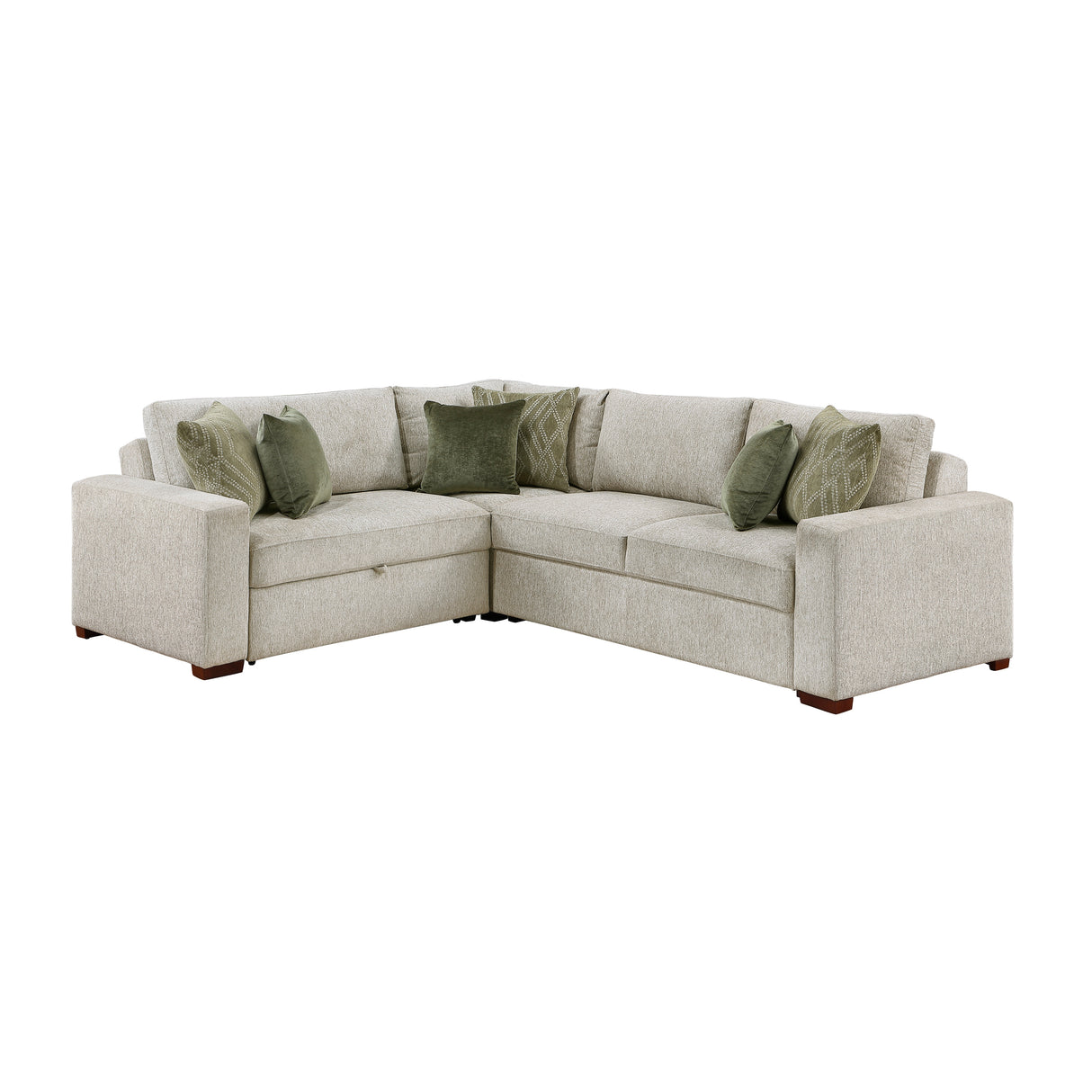 8548*4SC15ACLA (4)3-PIECE SECTIONAL WITH PULL-OUT BED AND CLICK MOTION BACK from Homelegance - Luna Furniture