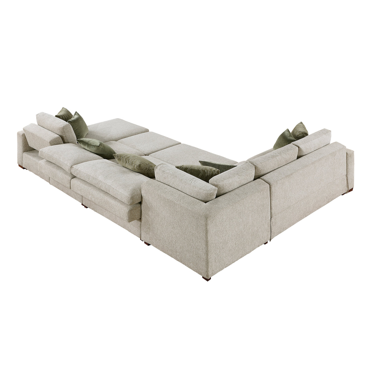 8548*6SC15ACLA2 (6)5-PIECE SECTIONAL WITH REVERSIBLE CHAISE, PULL-OUT BED, HIDDEN STORAGE AND CLICK MOTION BACK from Homelegance - Luna Furniture