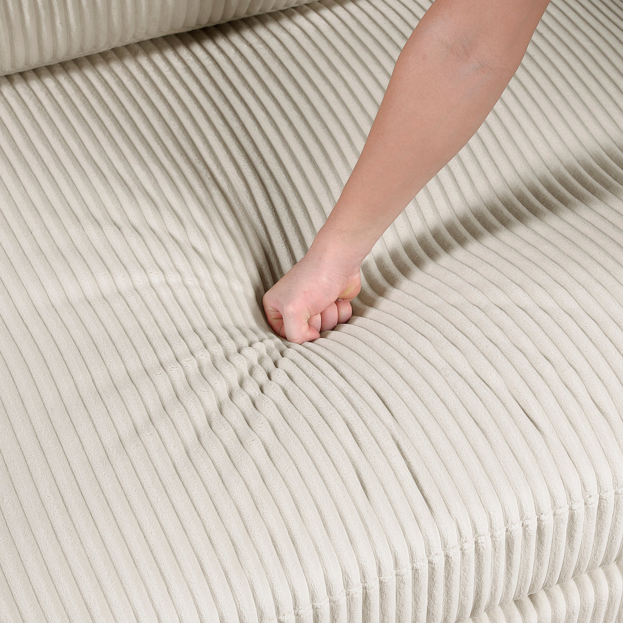 Traverse Beige Corduroy Armless Chair from Homelegance - Luna Furniture