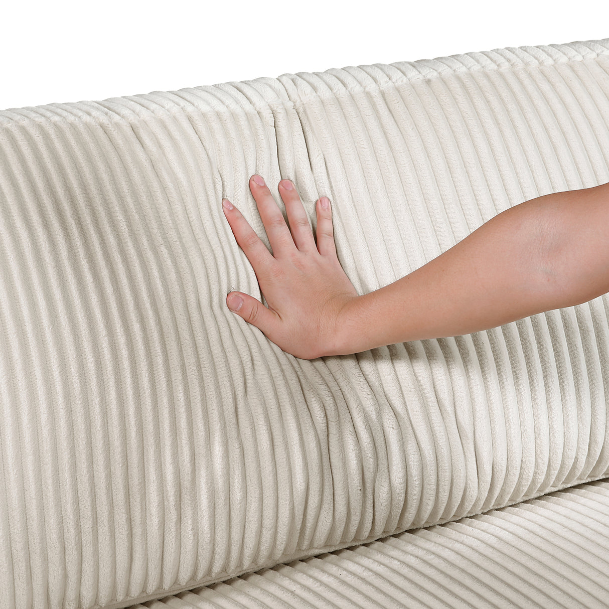 Traverse Beige Corduroy Armless Chair from Homelegance - Luna Furniture