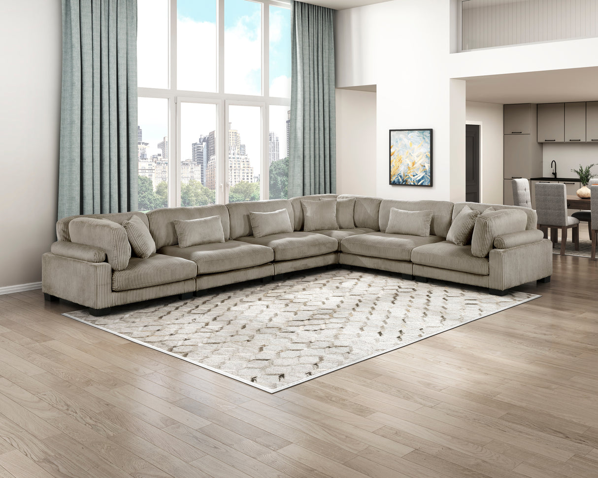 Traverse Taupe Armless Chair from Homelegance - Luna Furniture
