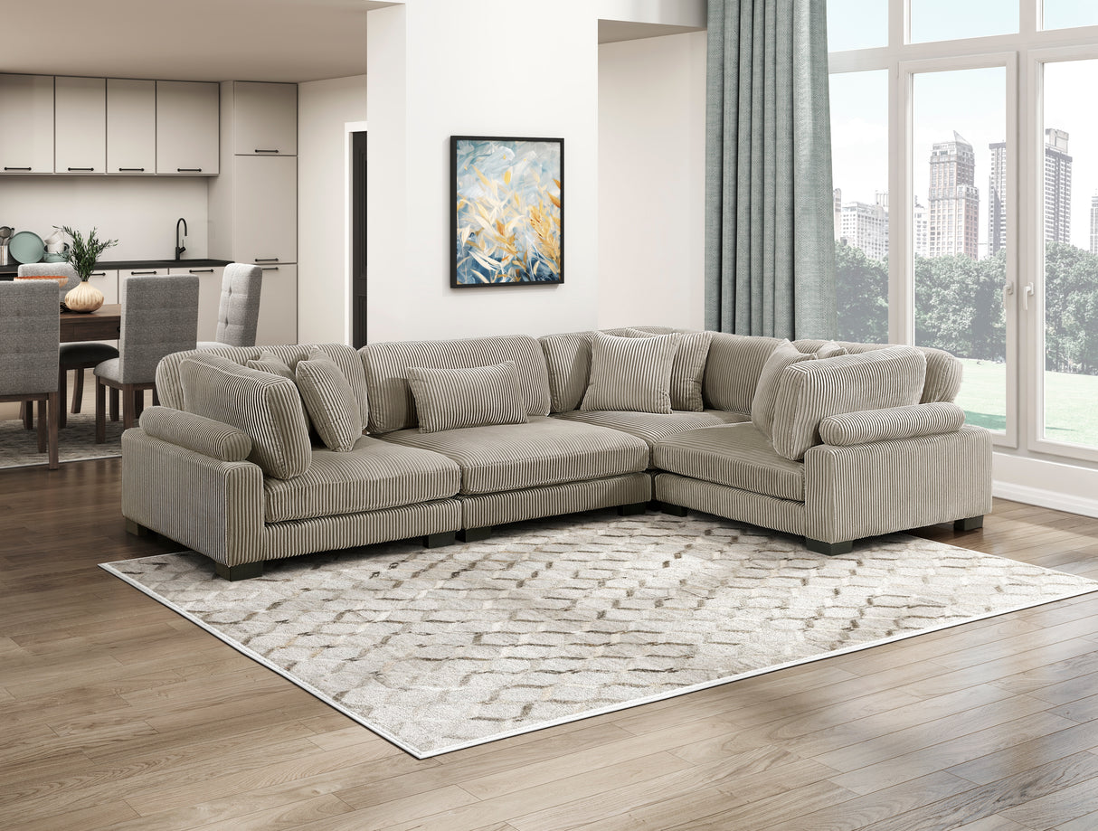 Traverse Taupe Armless Chair from Homelegance - Luna Furniture
