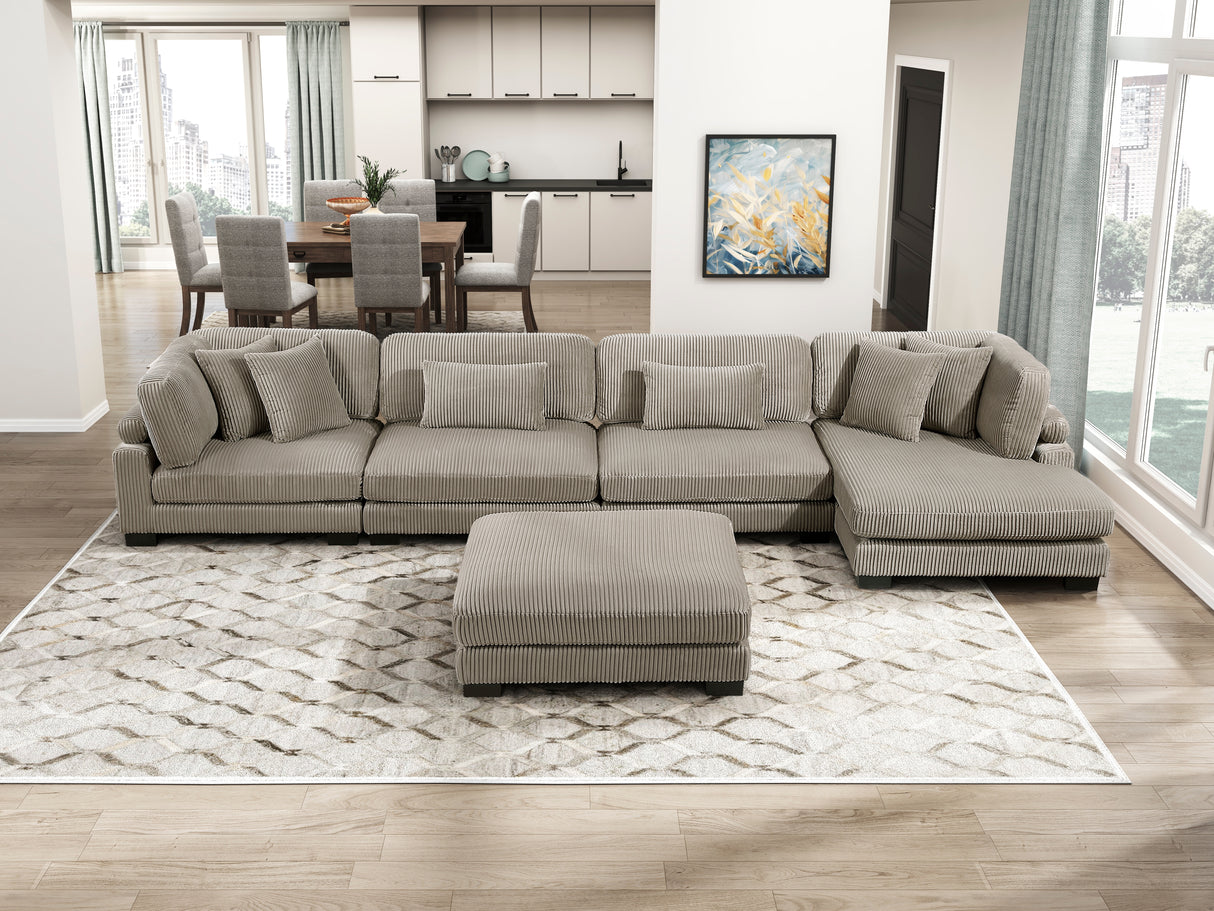 Traverse Taupe Corner Seat from Homelegance - Luna Furniture