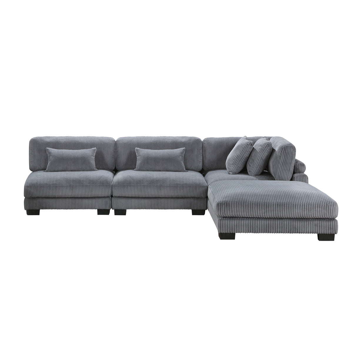 8555GY*2AC2VC (4)4-Piece Modular Sectional with Reversible Chaise from Homelegance - Luna Furniture