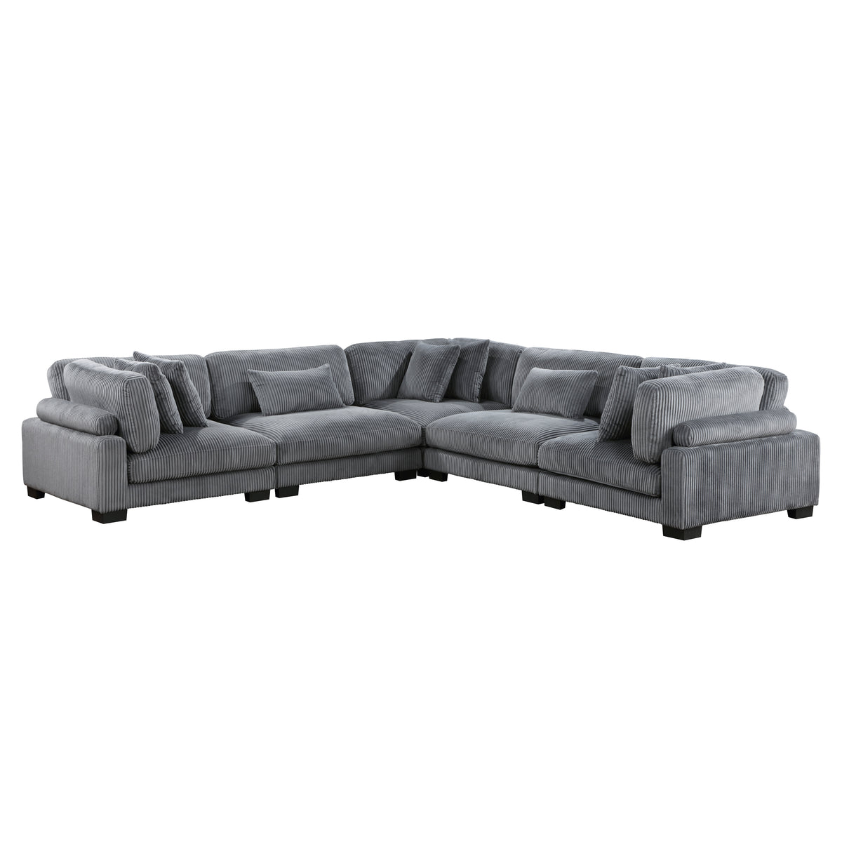 8555GY*2AC2VC (4)4-Piece Modular Sectional with Reversible Chaise from Homelegance - Luna Furniture