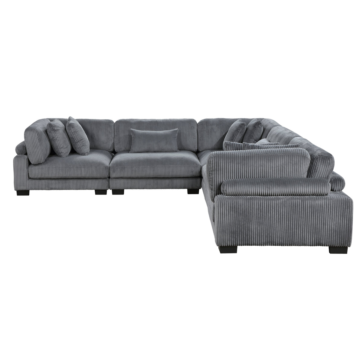 8555GY*2AC2VC (4)4-Piece Modular Sectional with Reversible Chaise from Homelegance - Luna Furniture