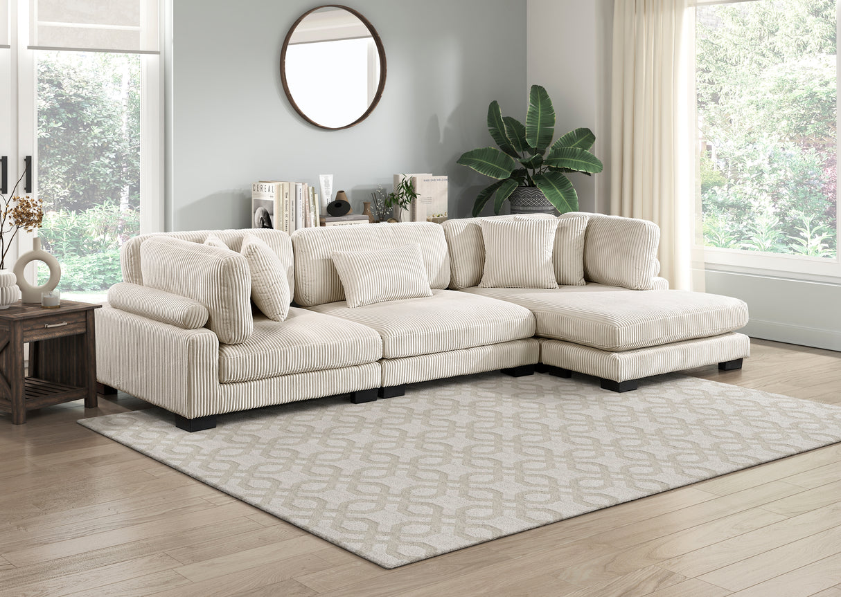 8555BE-VC Reversible Chaise from Homelegance - Luna Furniture