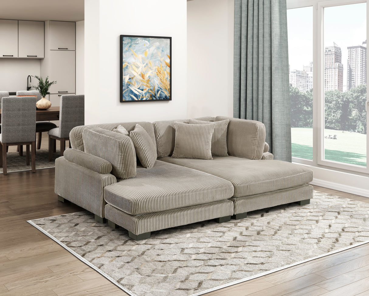 8555GB-VC Reversible Chaise from Homelegance - Luna Furniture