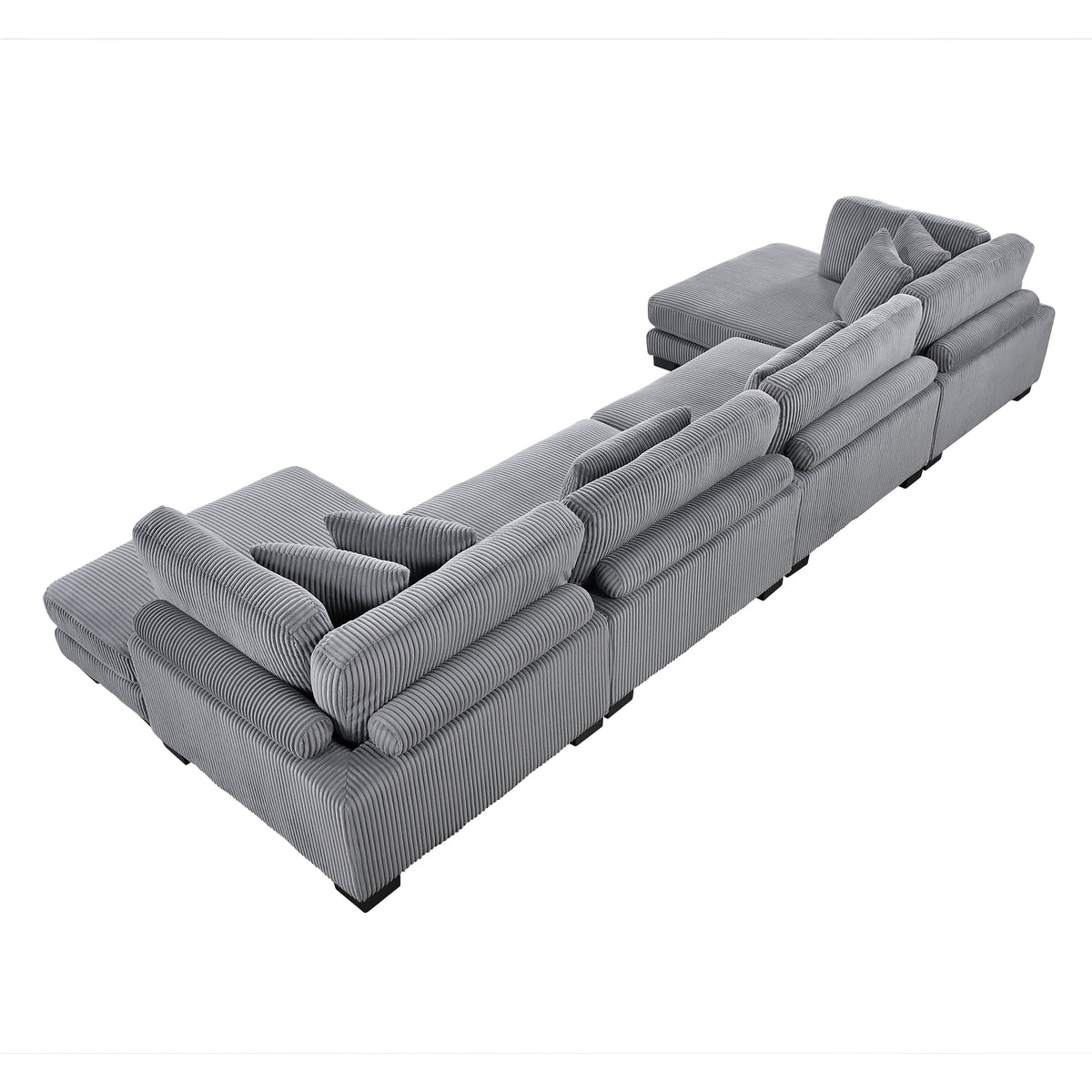 8555GY*2AC2VC (4)4-Piece Modular Sectional with Reversible Chaise from Homelegance - Luna Furniture