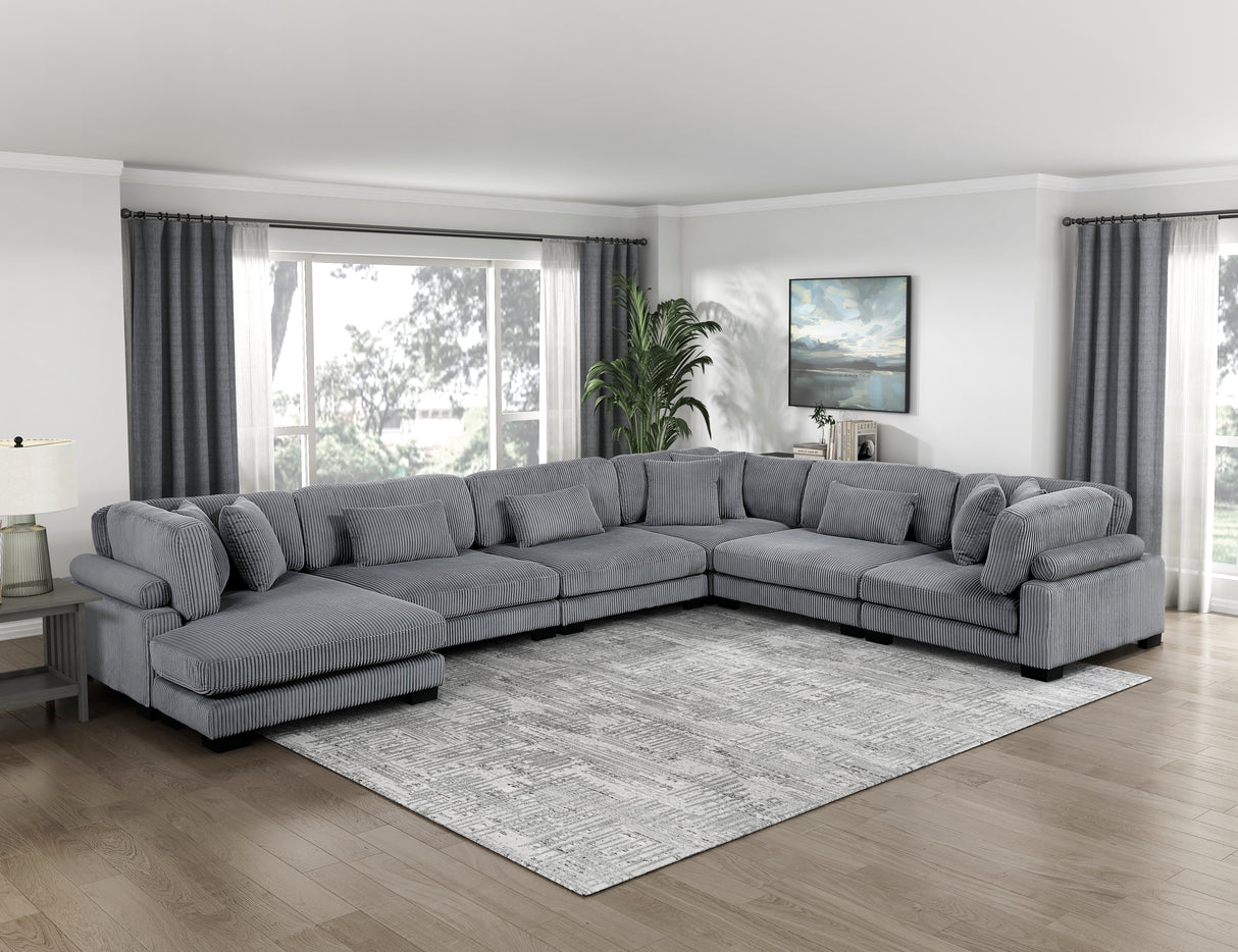 8555GY-VC Reversible Chaise from Homelegance - Luna Furniture