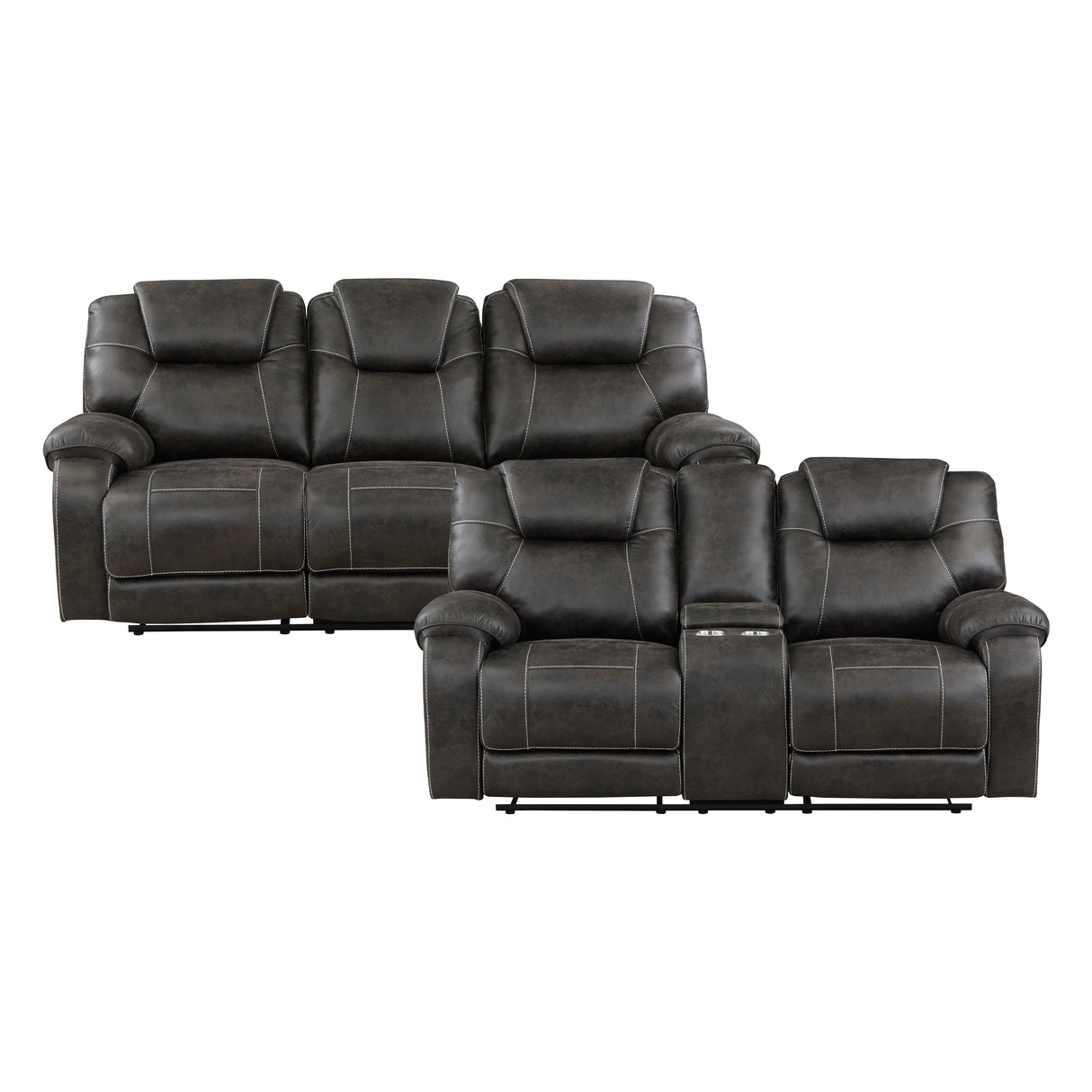 8555GY-VC Reversible Chaise from Homelegance - Luna Furniture
