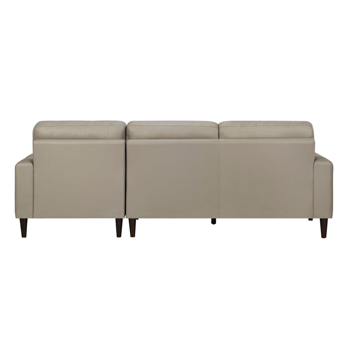 Barre Gray Faux Leather 2-Piece Storage Sleeper Sectional from Homelegance - Luna Furniture