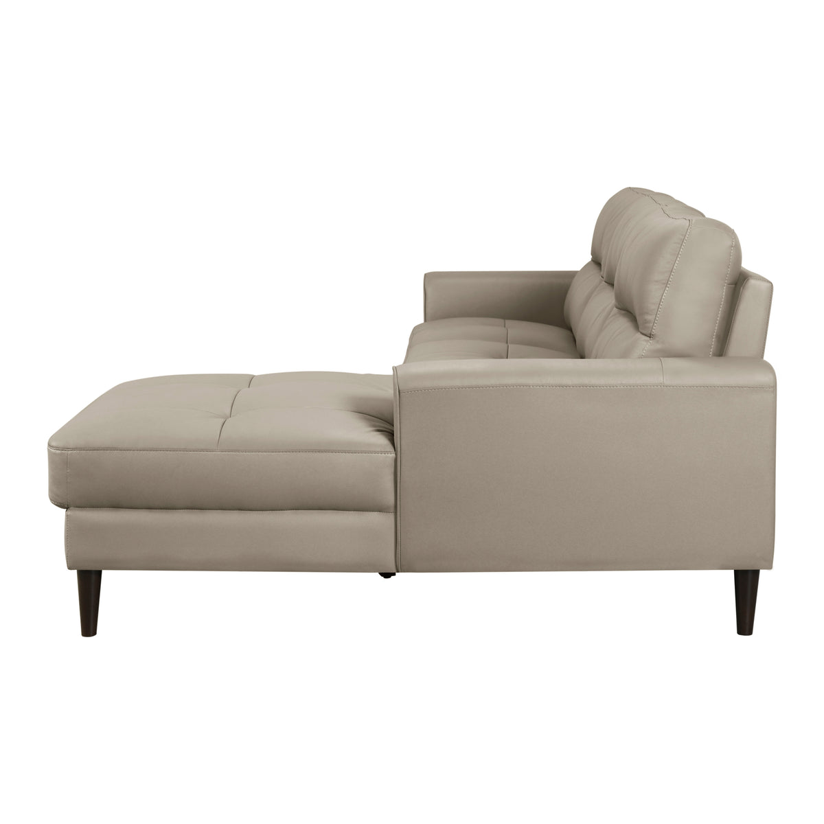 Barre Gray Faux Leather 2-Piece Storage Sleeper Sectional from Homelegance - Luna Furniture