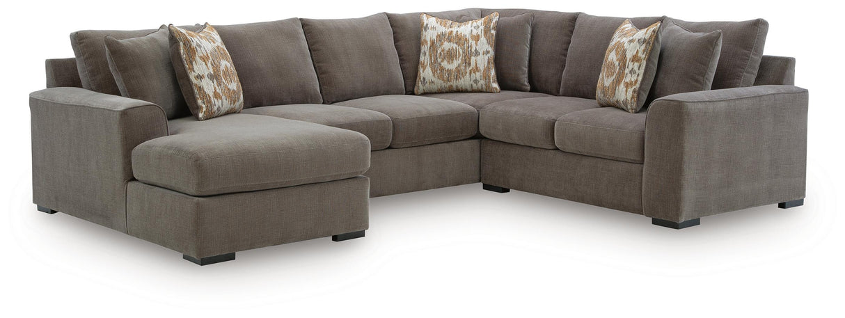 Larson Levee Espresso 3-Piece Sectional from Ashley - Luna Furniture