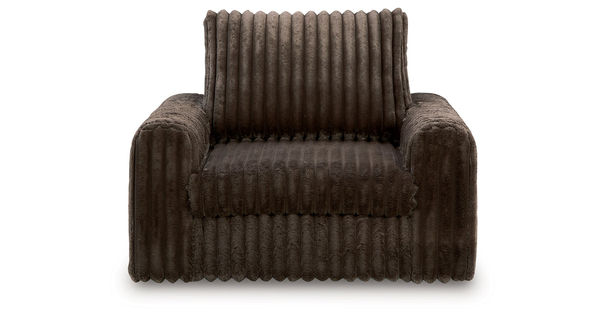 HamlinBay Chocolate Power Gliding Chaise from Ashley Furniture - Luna Furniture