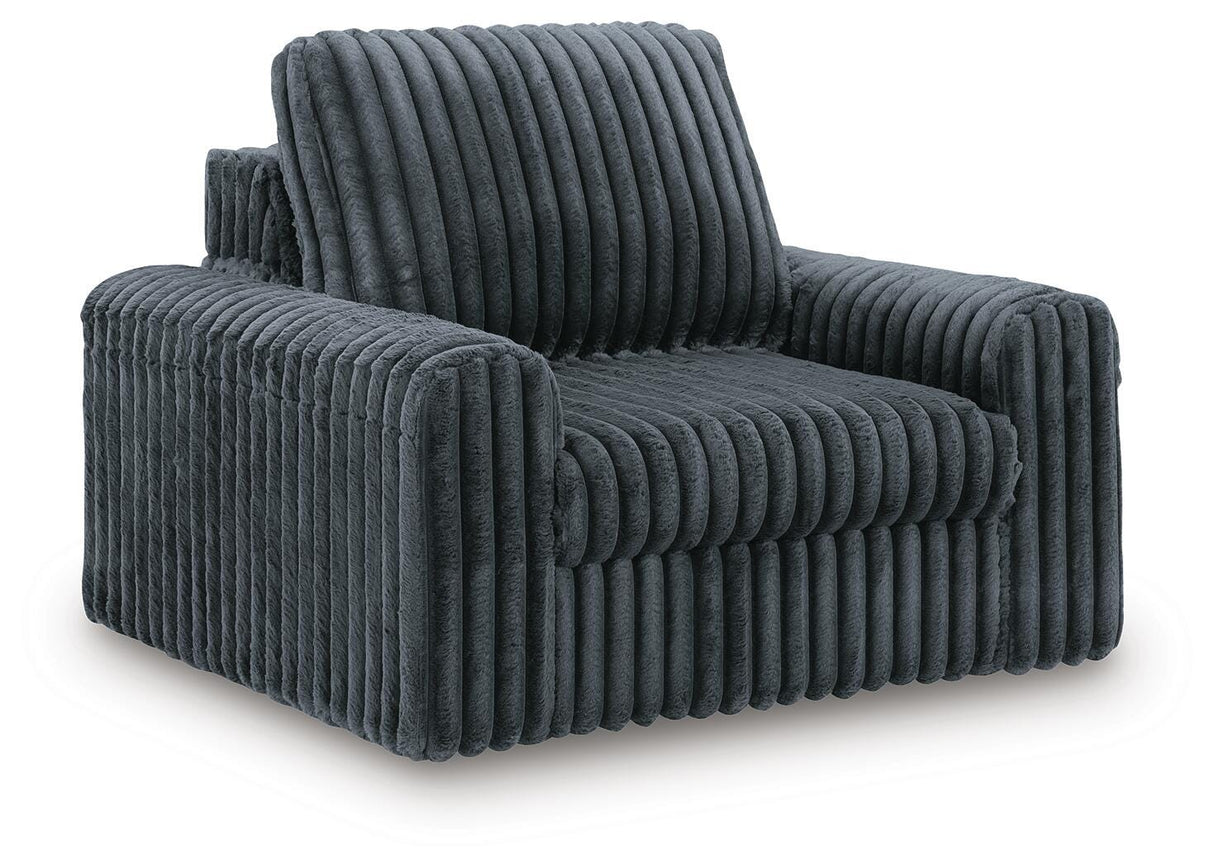 HamlinBay Gunmetal Power Gliding Chaise from Ashley Furniture - Luna Furniture