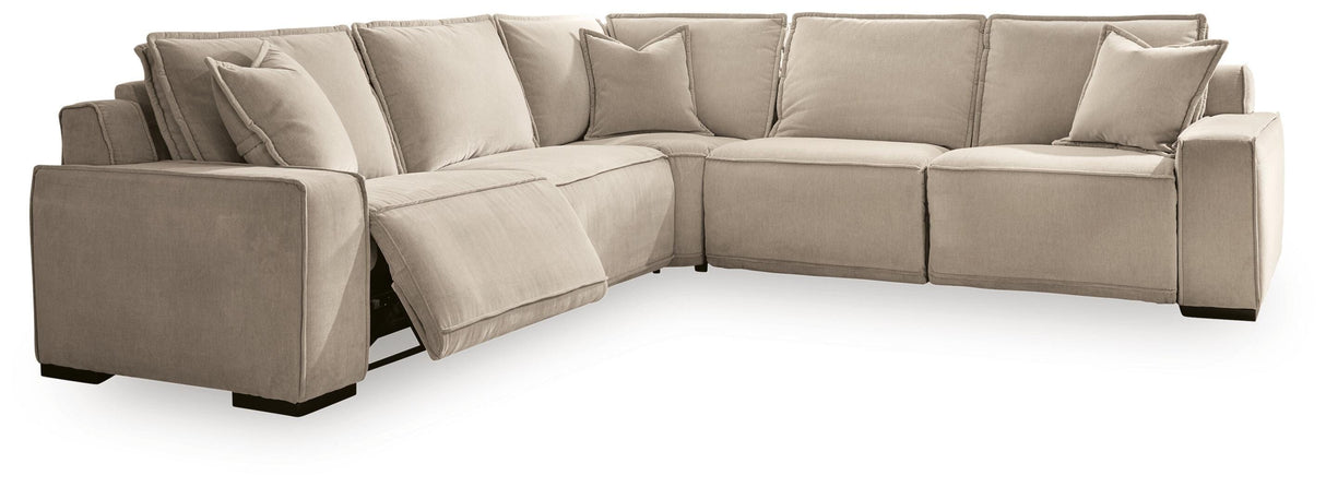 Carceri Cashmere 5-Piece Power Sectional Reclining Sofa from Ashley - Luna Furniture