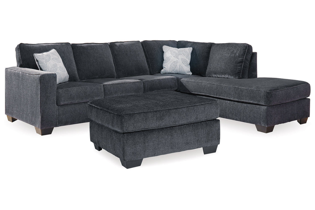 Altari Slate 2-Piece Sectional and Ottoman from Ashley - Luna Furniture