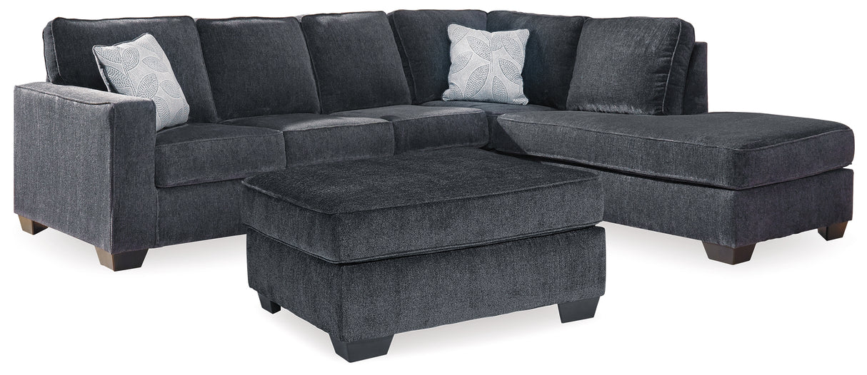 Altari Slate 2-Piece Sectional and Ottoman from Ashley - Luna Furniture
