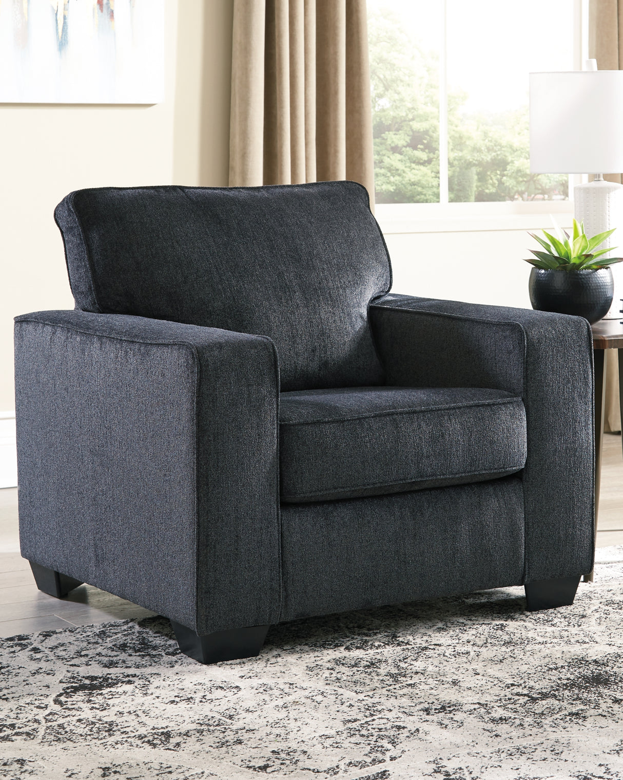 Altari Slate Chair and Ottoman from Ashley Furniture - Luna Furniture