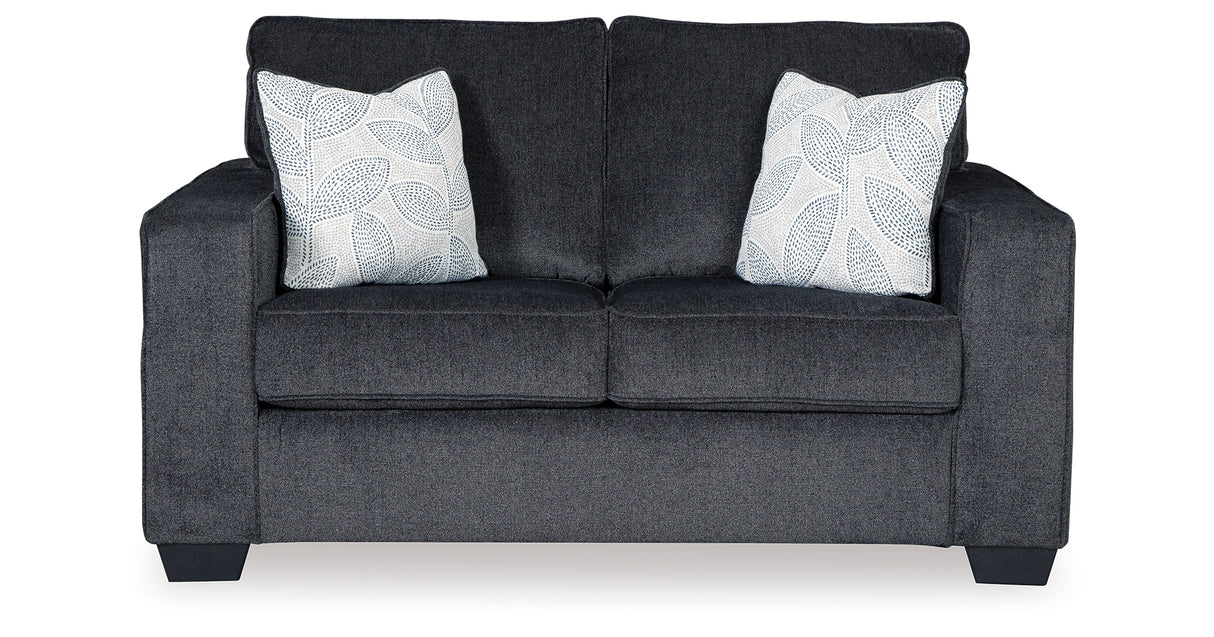 Altari Slate Queen Sofa Sleeper, Loveseat, Chair and Oversized Ottoman from Ashley Furniture - Luna Furniture