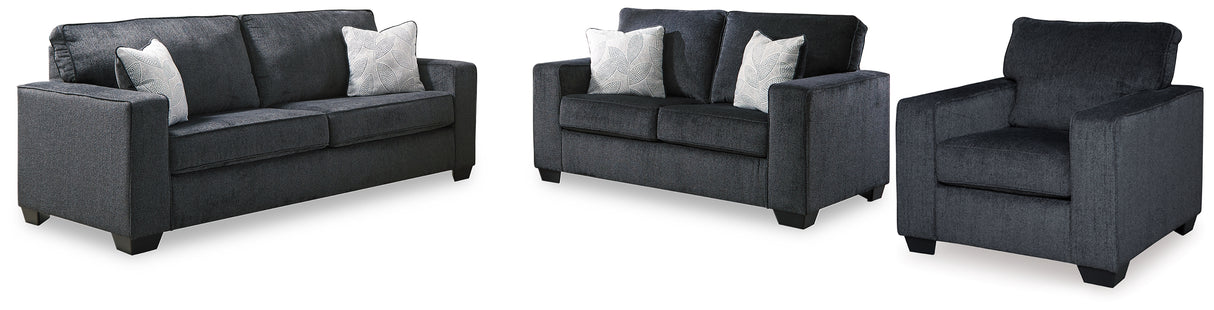 Altari Slate Sofa, Loveseat and Chair from Ashley Furniture - Luna Furniture