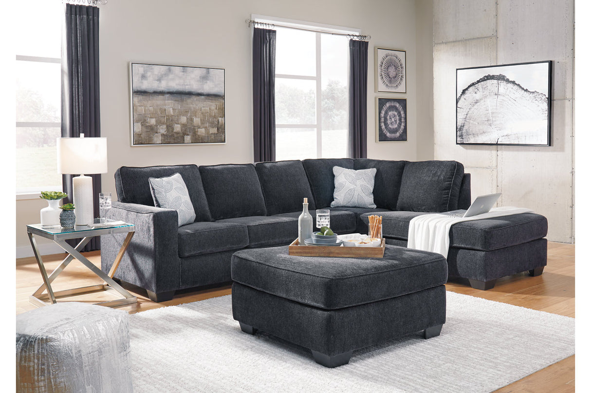 Altari Slate 2-Piece Sectional and Ottoman from Ashley - Luna Furniture
