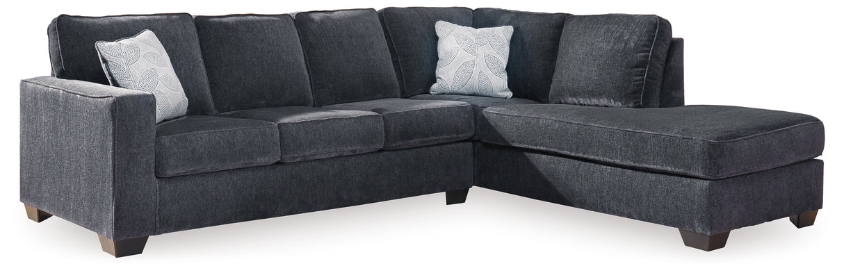 Altari Slate 2-Piece RAF Chaise Sleeper Sectional from Ashley - Luna Furniture