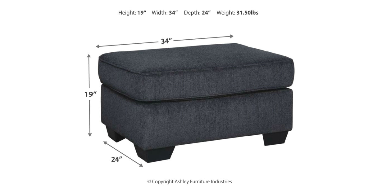 Altari Slate 2-Piece Sectional with Chaise and Ottoman from Ashley Furniture - Luna Furniture