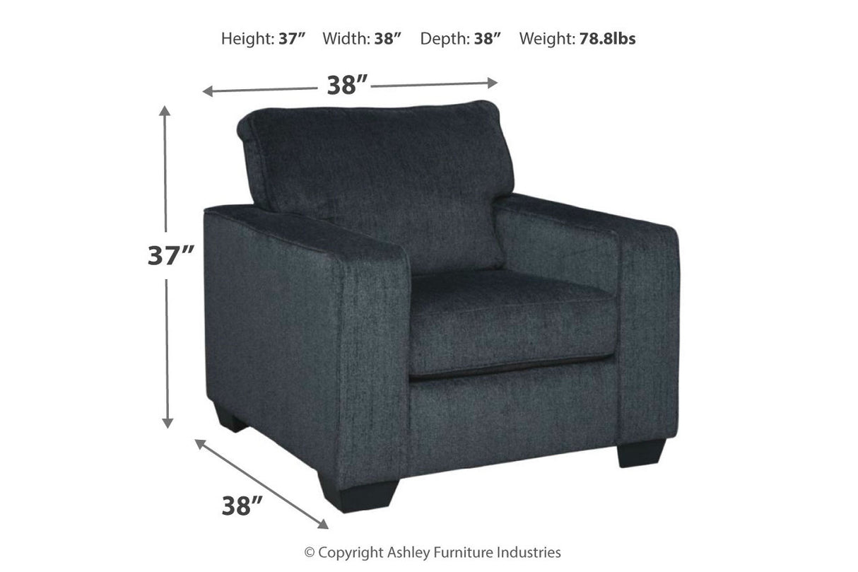 Altari Slate Sofa, Loveseat and Chair from Ashley Furniture - Luna Furniture