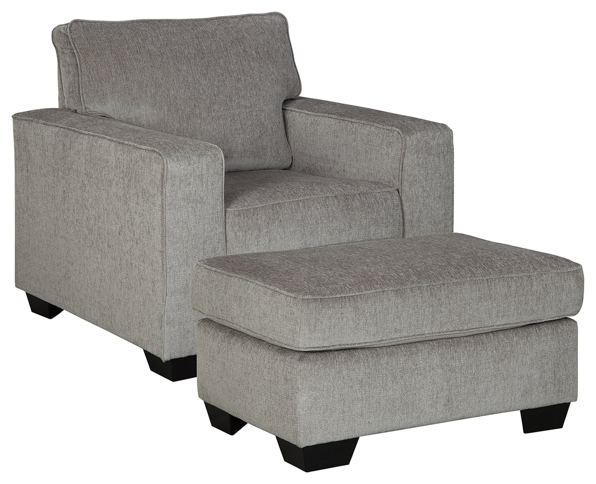 Altari Alloy Chair and Ottoman from Ashley - Luna Furniture