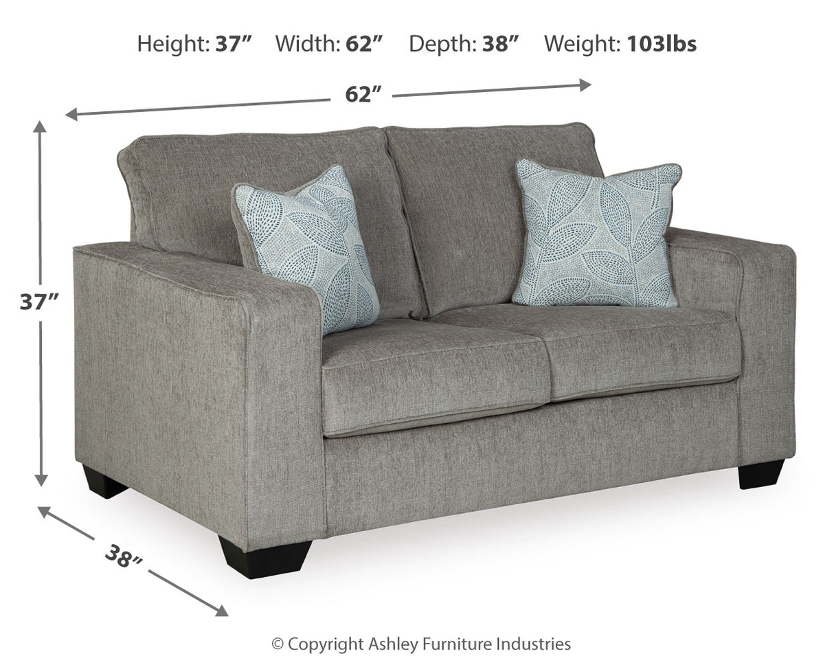 Altari Alloy 2-Piece Sectional with Chaise, Loveseat and Ottoman from Ashley - Luna Furniture