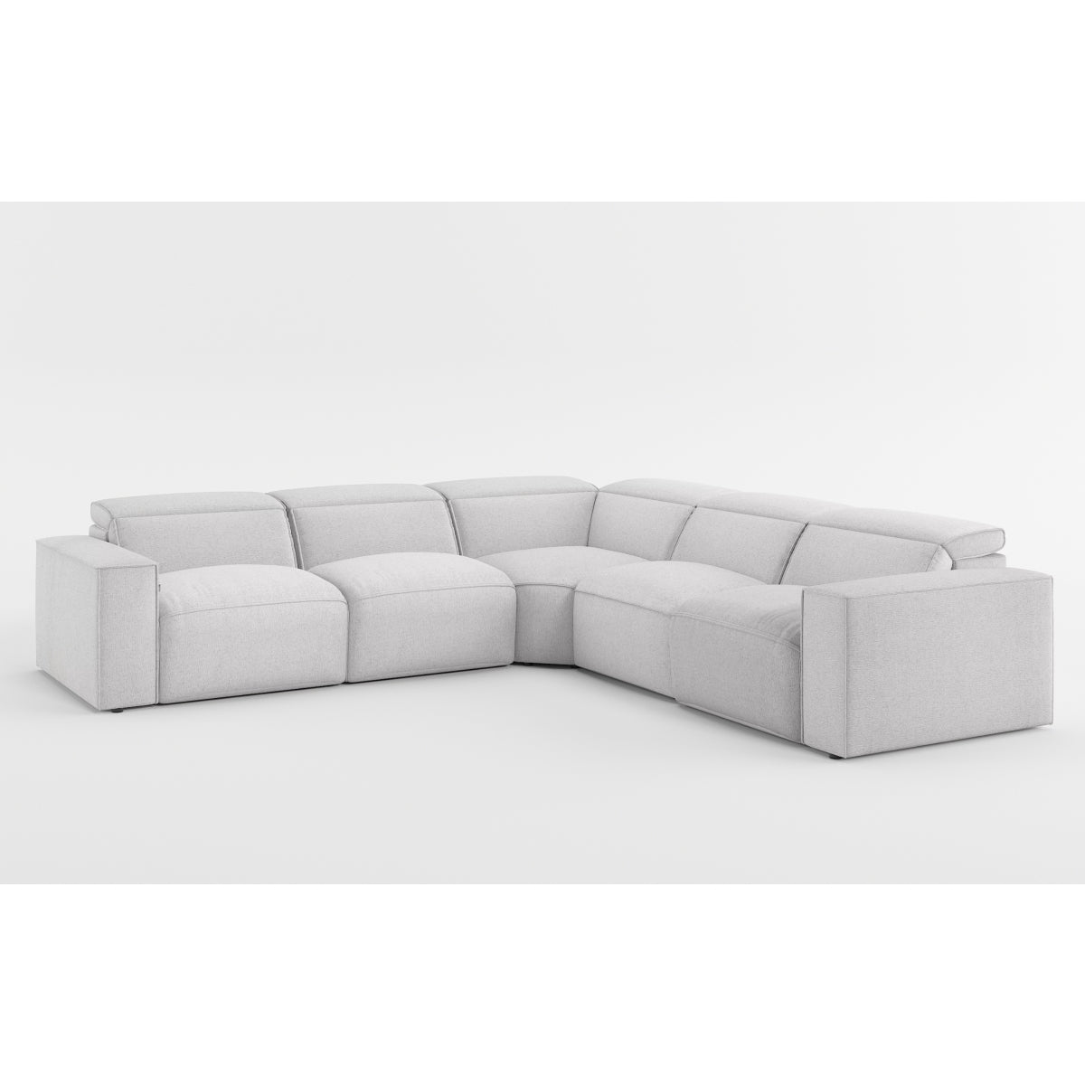 Phoebe Light Gray Power Double Reclining Sofa with Power Headrests from Homelegance - Luna Furniture