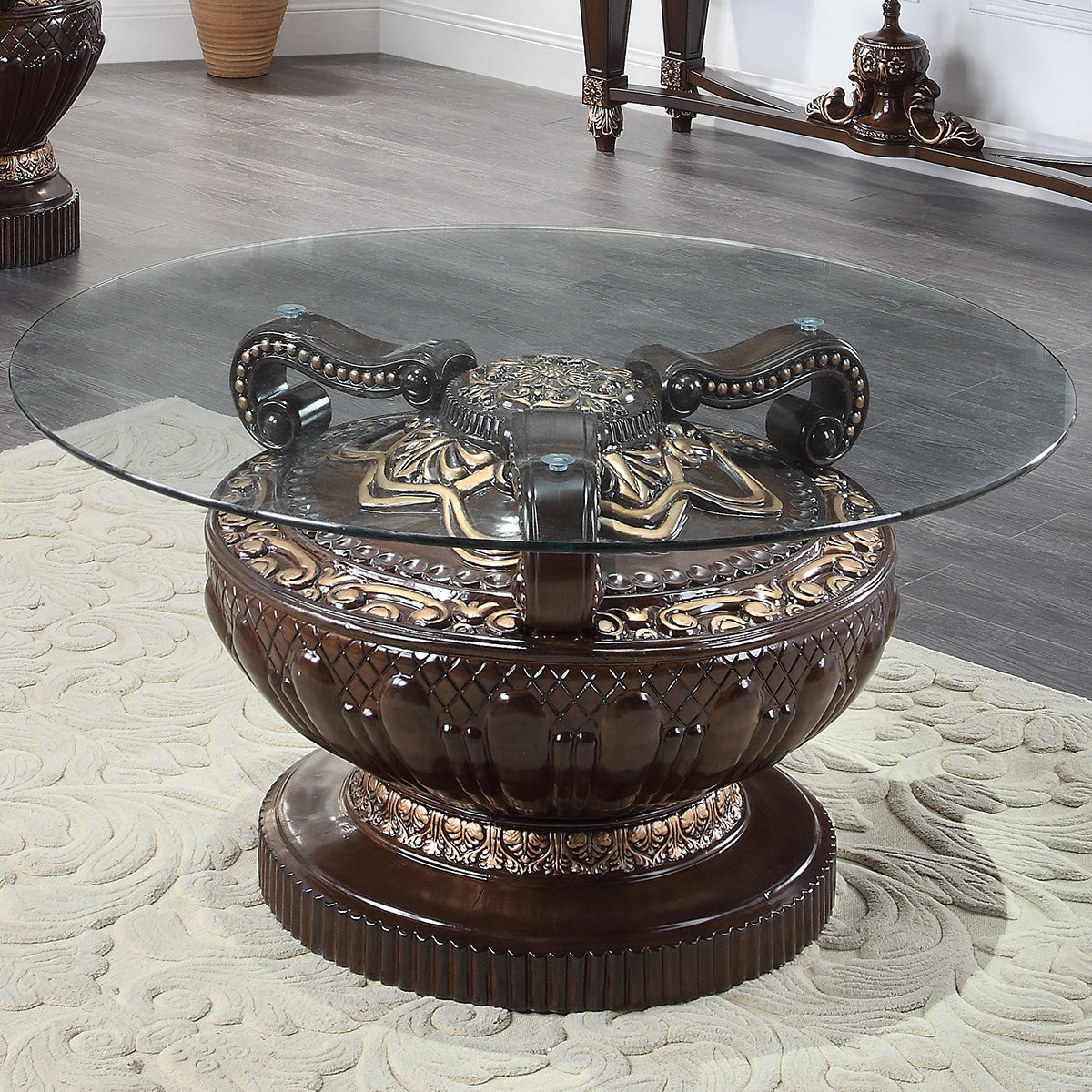 HD-8908C Cherry 3-Piece Coffee Table Set from Homey Design - Luna Furniture
