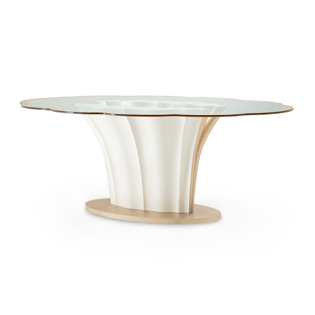 London Place Creamy Pearl Entry Table from Michael Amini - Luna Furniture