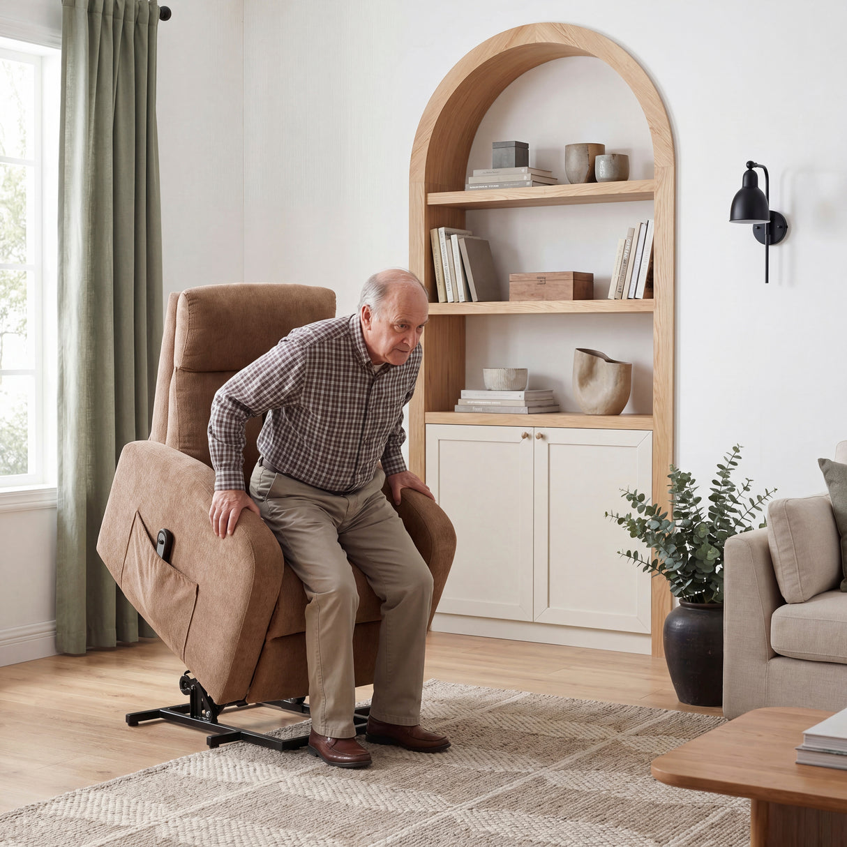 9004BRW-1LT Power Lift Chair from Homelegance - Luna Furniture