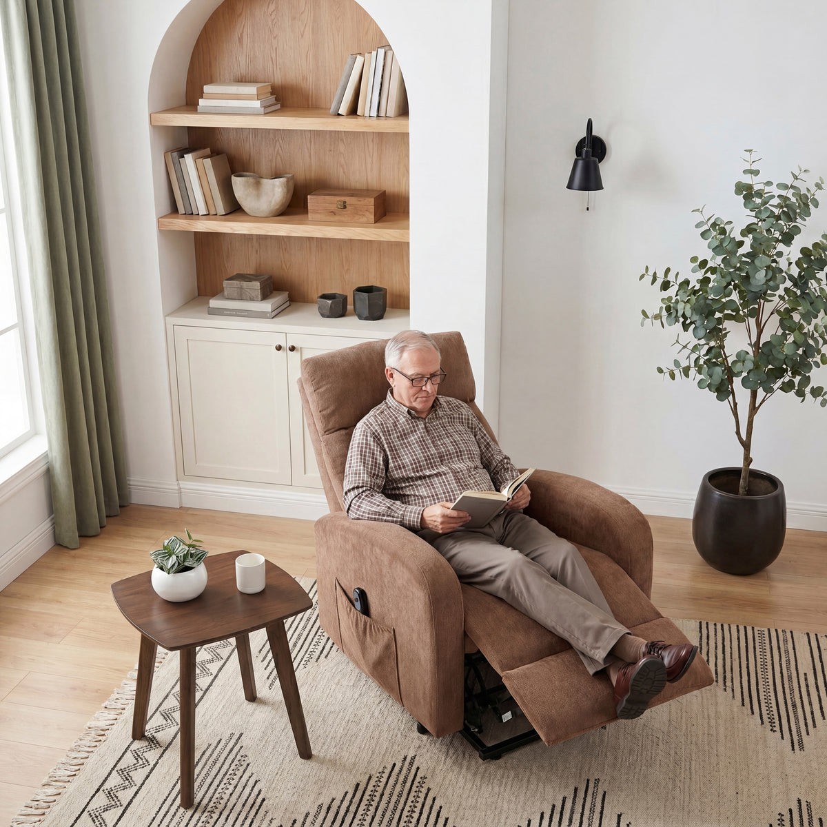 9004BRW-1LT Power Lift Chair from Homelegance - Luna Furniture