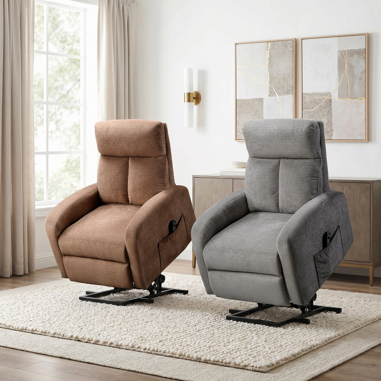 9004BRW-1LT Power Lift Chair from Homelegance - Luna Furniture