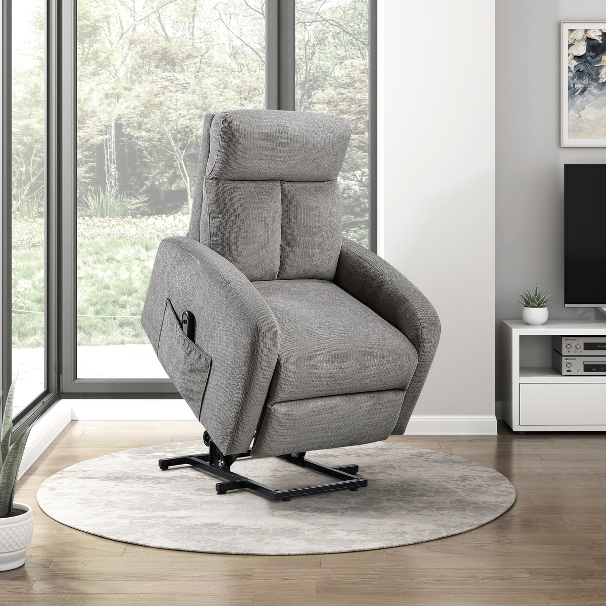 9004GRY-1LT Power Lift Chair from Homelegance - Luna Furniture