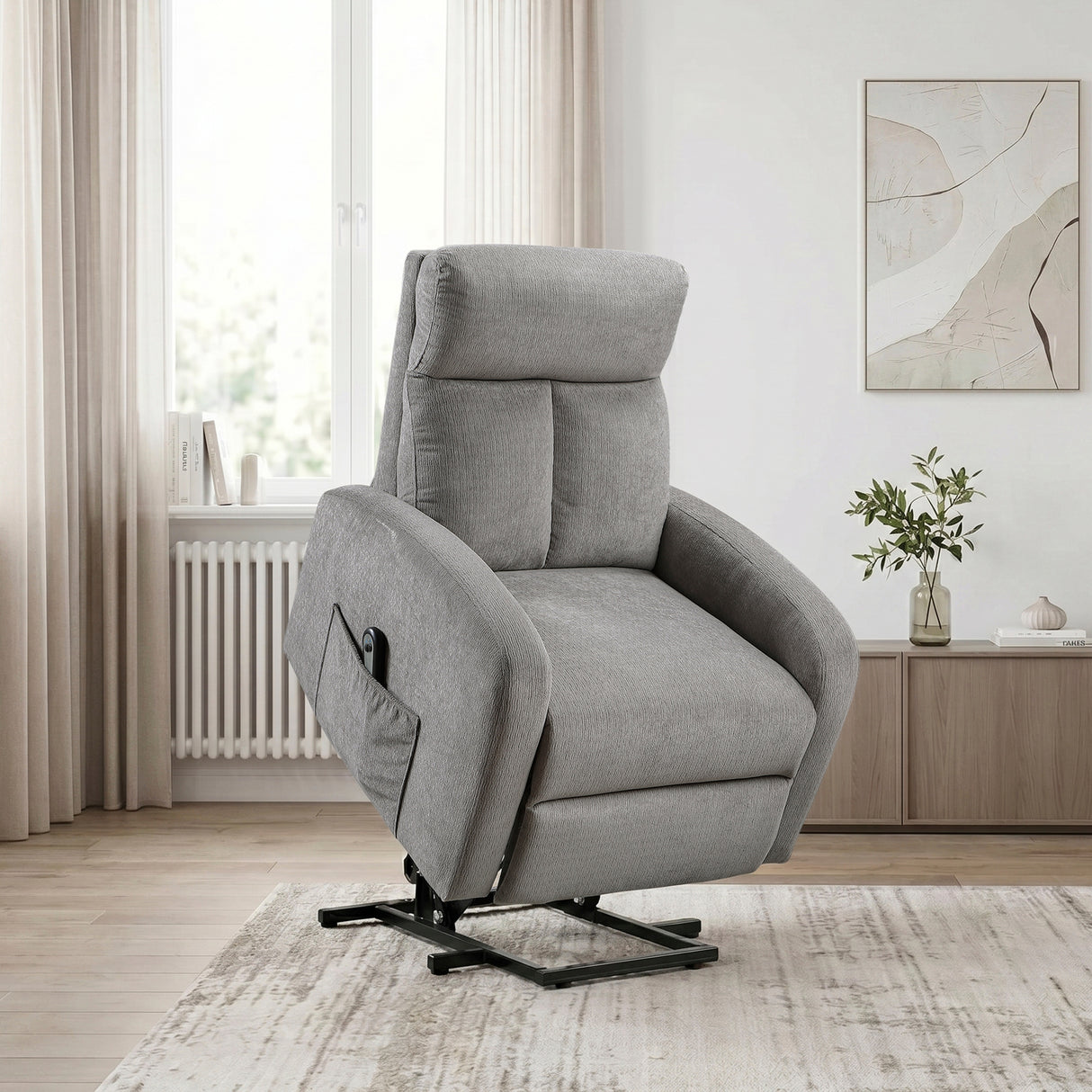 9004GRY-1LT Power Lift Chair from Homelegance - Luna Furniture