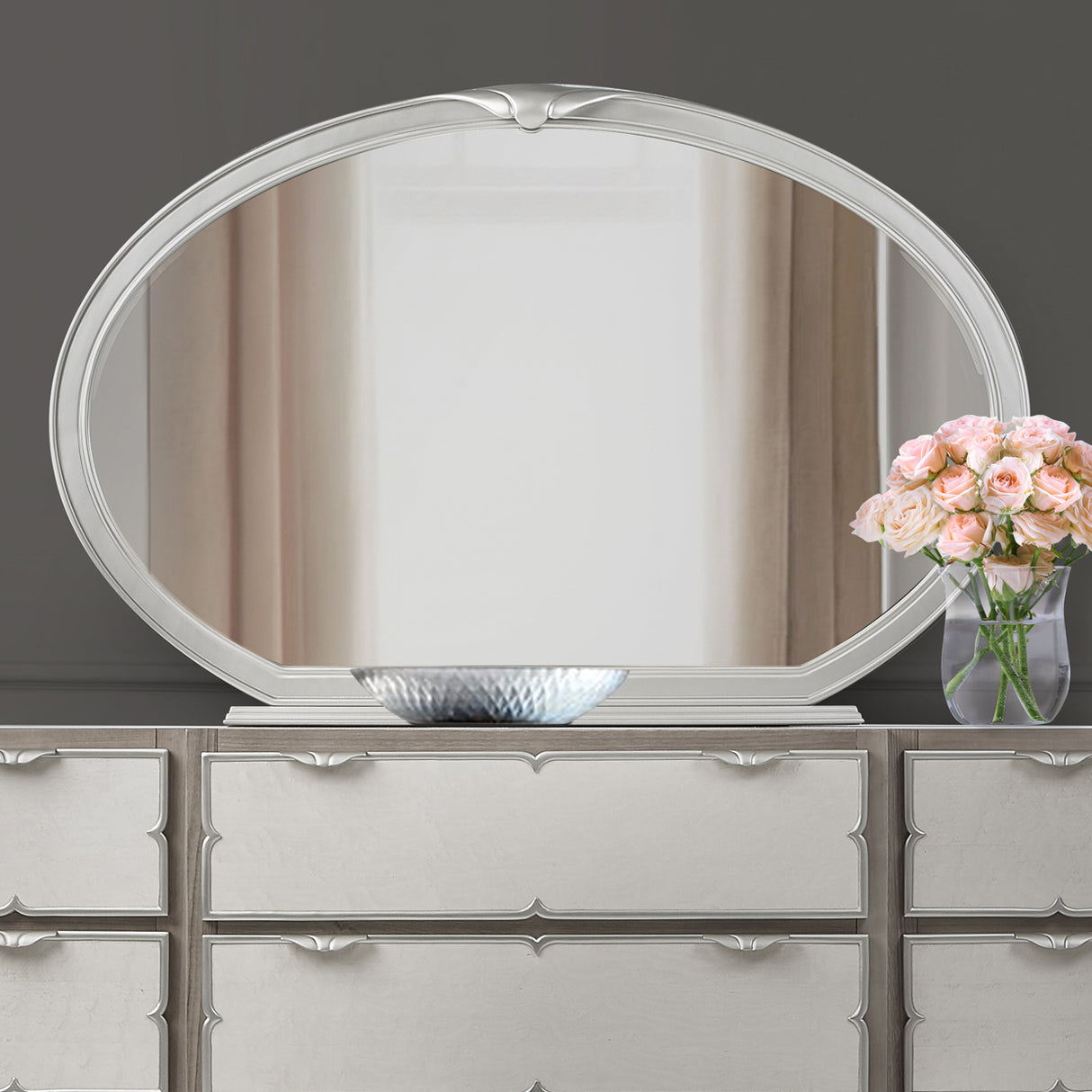 Camden Court Pearl Dresser Mirror from Michael Amini - Luna Furniture
