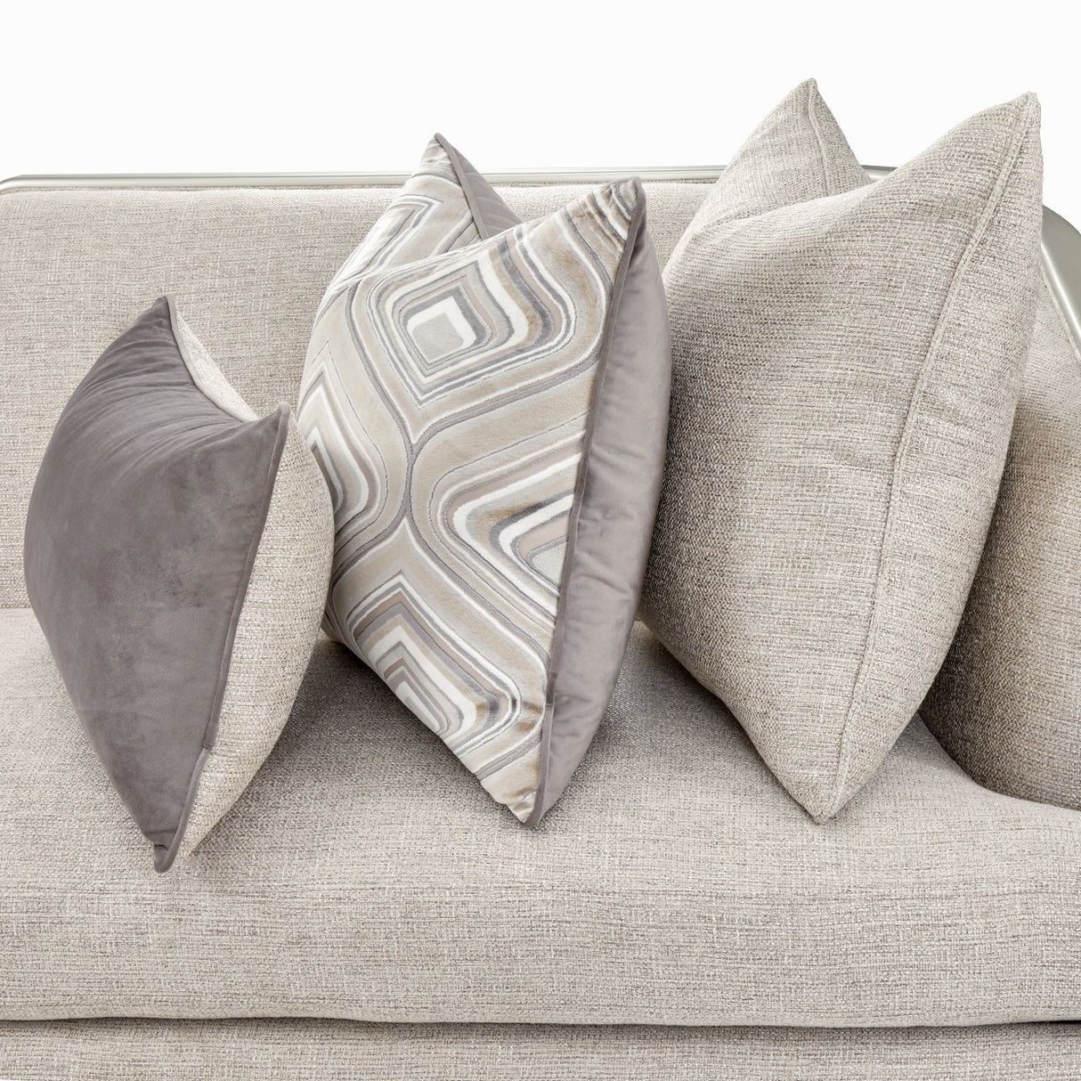 Camden Court Platinum Camdencourt Sofa-flax Platinum from Michael Amini - Luna Furniture