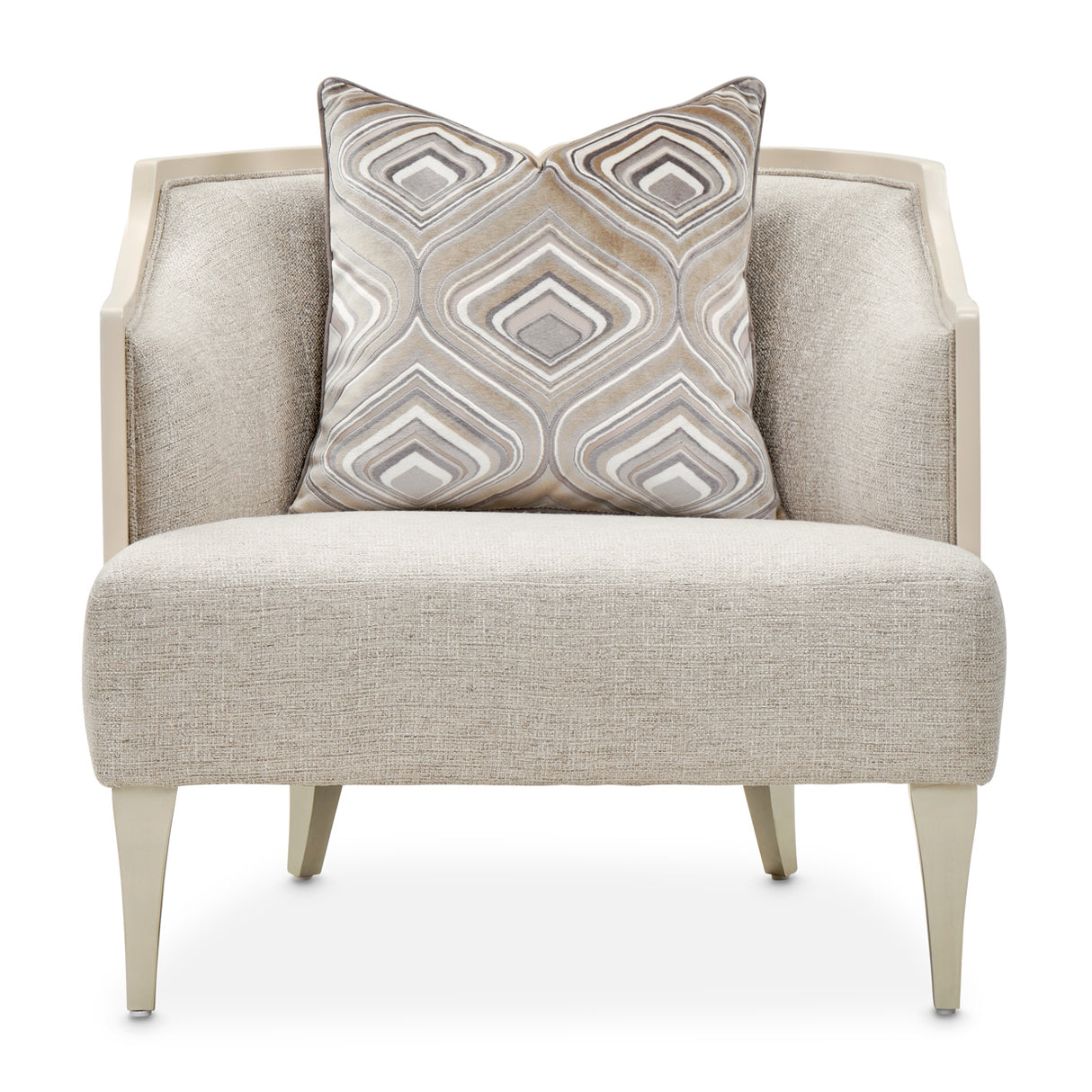 Camden Court Platinum Accent Chair from Michael Amini - Luna Furniture