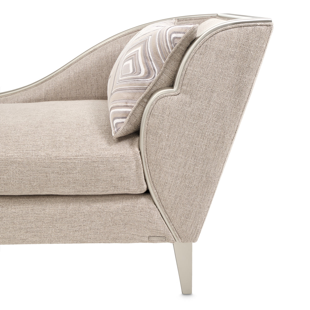Camden Court Platinum Camdencourt Laf Chaise-flax Platinum from Michael Amini - Luna Furniture