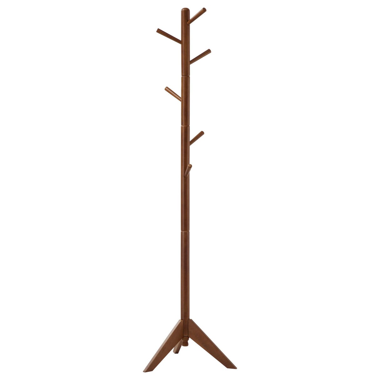 Devlin Walnut Coat Rack with 6 Hooks from Coaster - Luna Furniture
