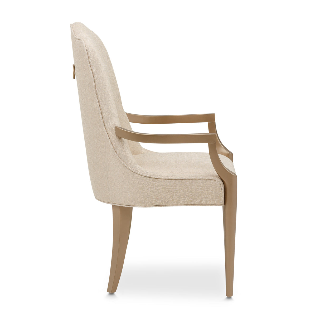 Malibu Crest Crotch Mahogany Burnished Gold Arm Chair
